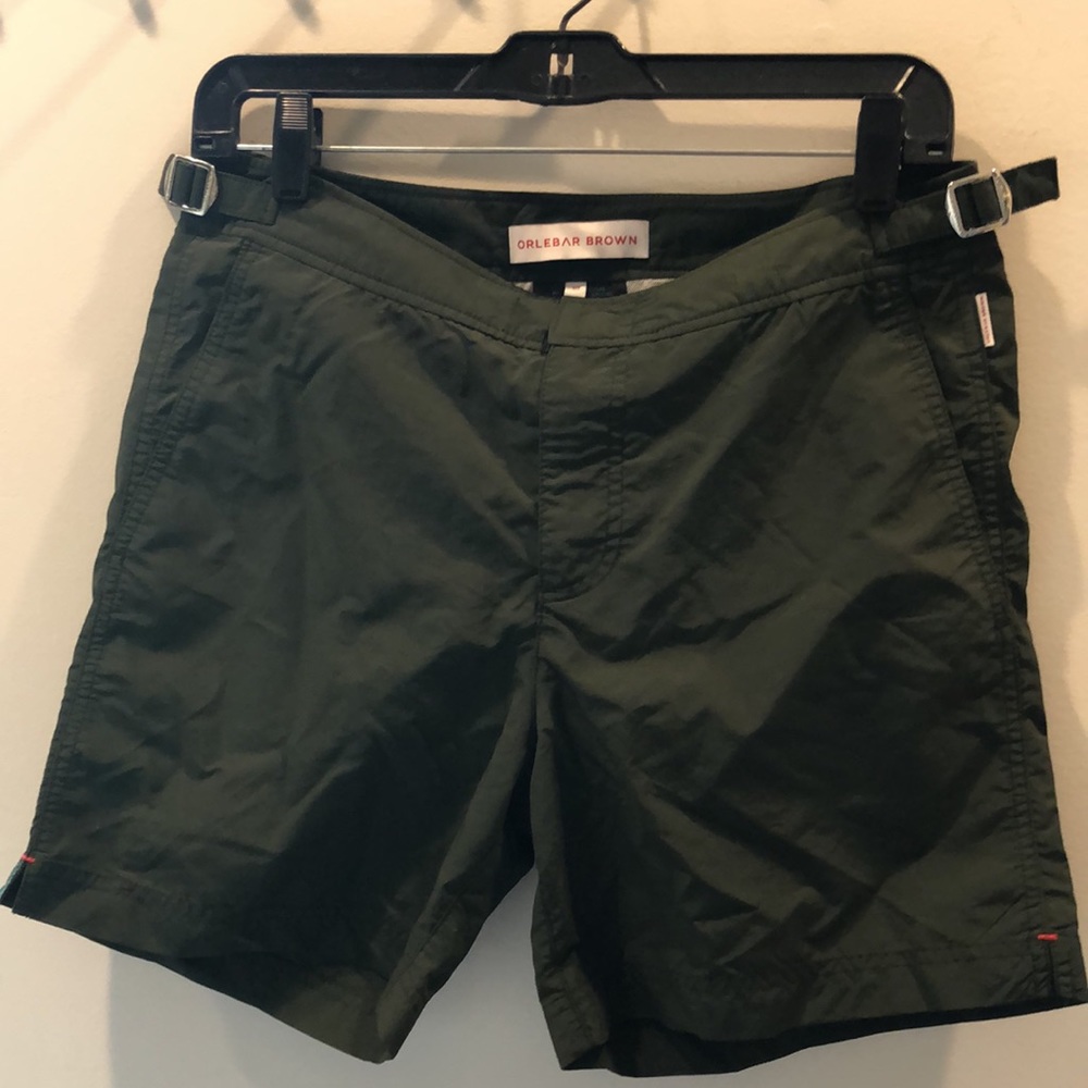 30 Orlebar Brown 30 Green OB Classic Bulldog Olive Shorts Swim XS S